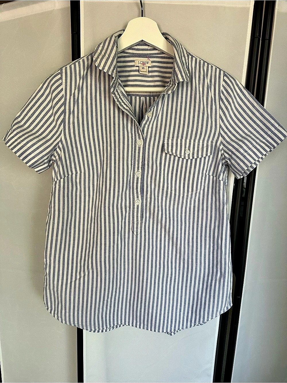 J.Crew Striped Cotton Button Down Shirt Size XS Like New